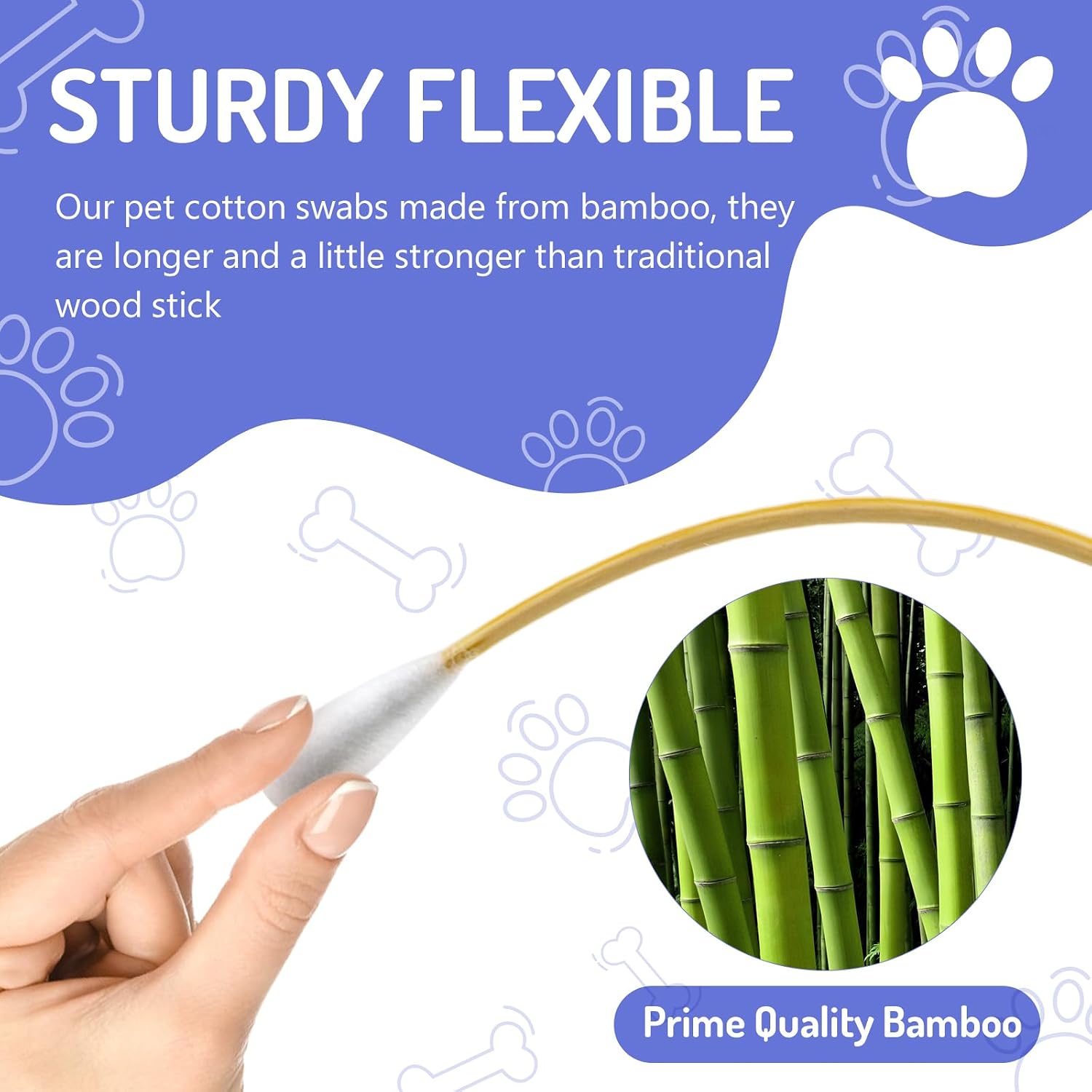 Close up of Accesfire professional pet ear cleaning swabs
