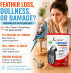 UnRuffledRx FeatherUp! supplement label showing ingredient list