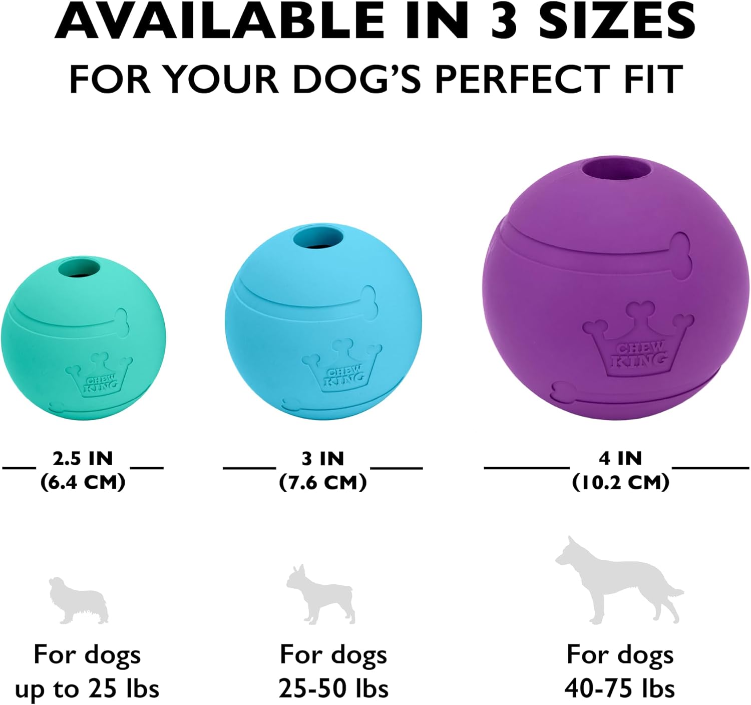 Durable rubber dog toy balls for aggressive chewers