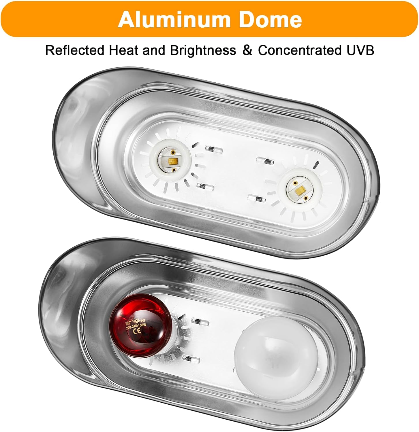 REPTITRIP terrarium light socket close up displaying heavy duty ceramic base compatible with 160 watt bulbs