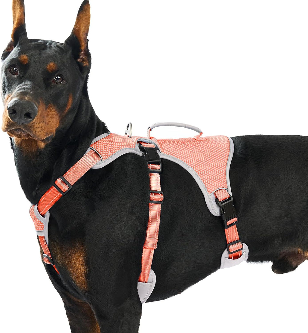 Huntboo Escape Proof Dog Harness, Escape Artist Harness, Reflective Dog Harness with Handle, Durable,Adjustable Vest for Small Medium Large Dogs Walking, Training, and Running Gear(Technicolor Blue,S) - Image 11