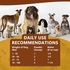Gluten free and soy free beef bone broth powder for pet fur enhancement