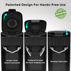 Hands-free Zomisia litter trash can showing lid mechanism