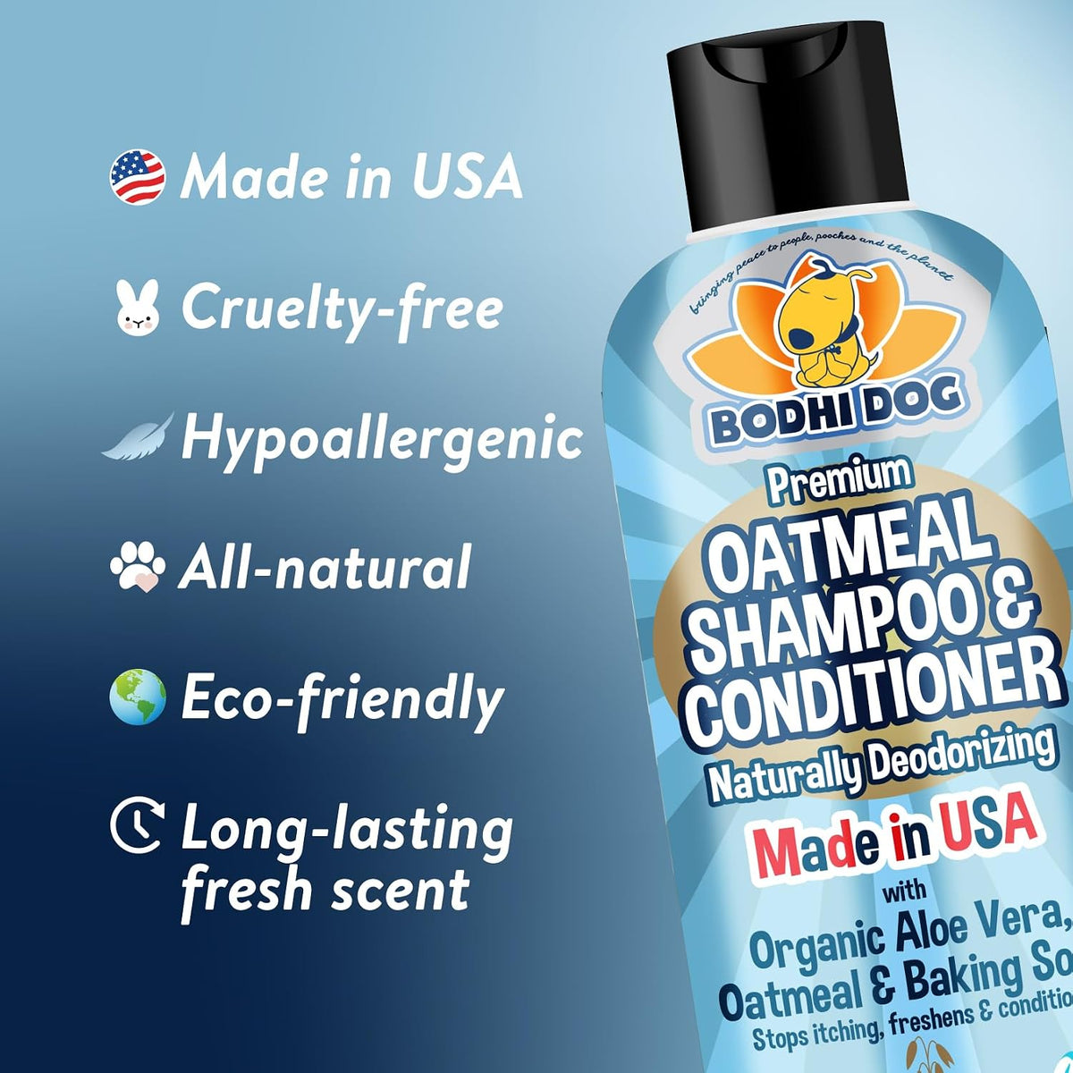 Bodhi Dog natural oatmeal pet shampoo 17 fluid ounce