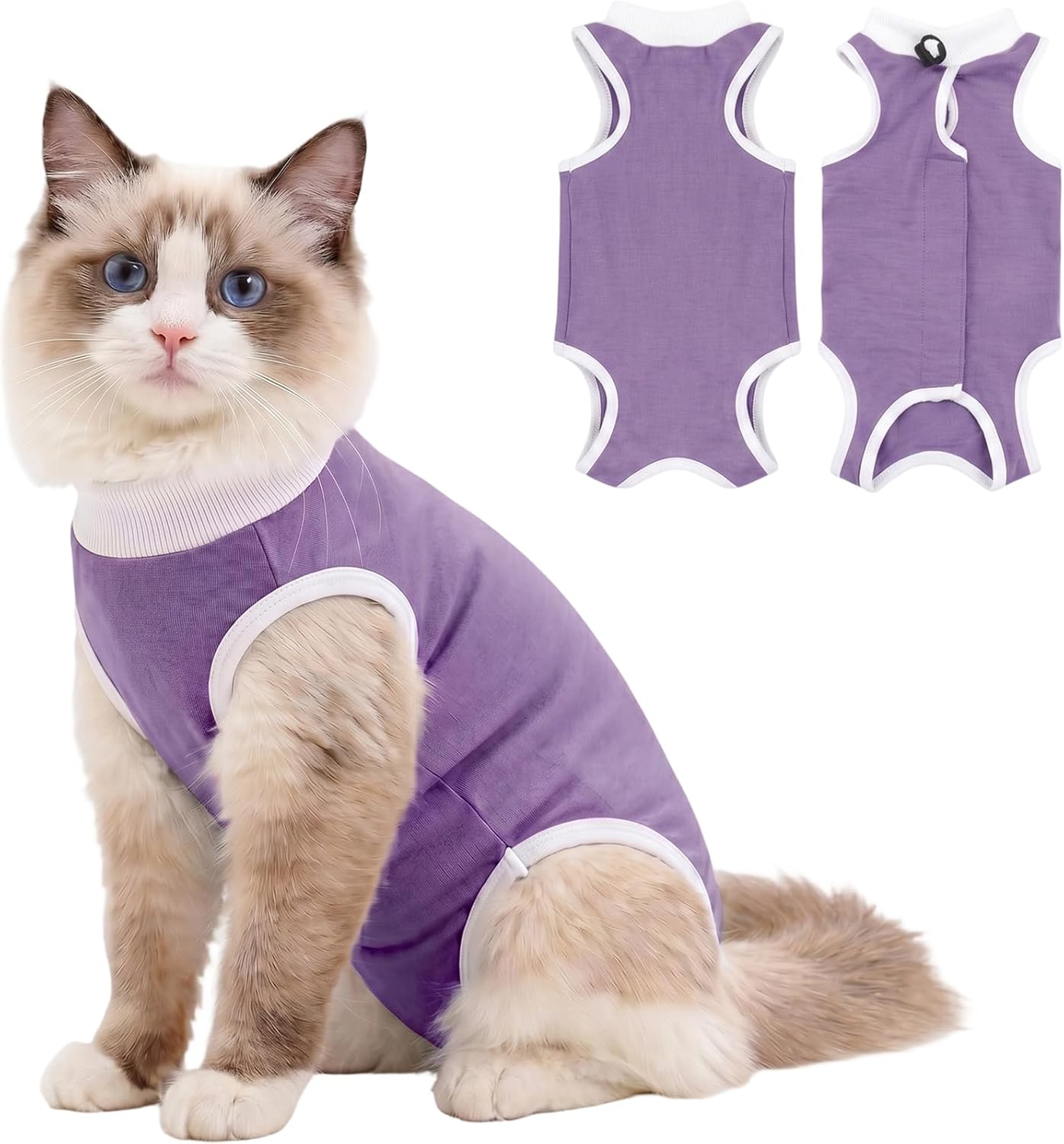 Coppthinktu Cat Recovery Suit Female for Surgical Abdominal Wounds, Breathable Cat Onesie for Cats After Surgery Bodysuit Female, Kitten Recovery Suit Cone of Shame Alternative Anti Licking - Image 11