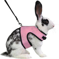 Niteangel adjustable soft rabbit harness front view in pink