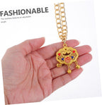 Hemoton festive pet bell necklace durable metal close up shot