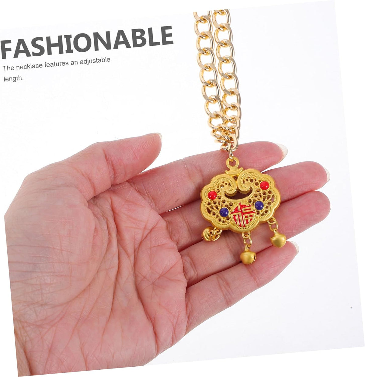Hemoton festive pet bell necklace durable metal close up shot
