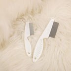 Two different sizes of Brillirare metal pet grooming combs