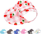 PET SHOW Paw Print Dog Baseball Cap Dog Visors for Small Doggy Cats Summer Waterproof Pet Sun Hats with Ear Holes Adjustable Drawstring Girl Puppy Hat -Pink/XXS - Image 12