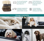 Gogobunny waterproof pet blanket spread across a large living room sofa for fabric protection.