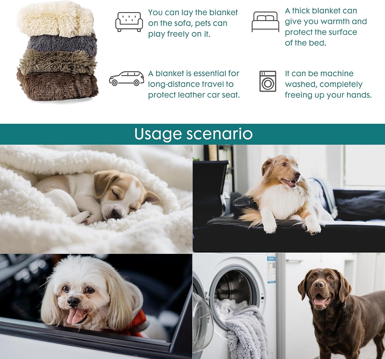 Gogobunny waterproof pet blanket spread across a large living room sofa for fabric protection.