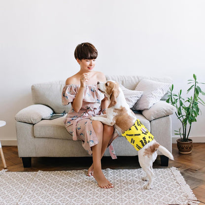 UNIPUP high absorption dog diaper wrap showcasing the comfortable fit profile for medium large breeds
