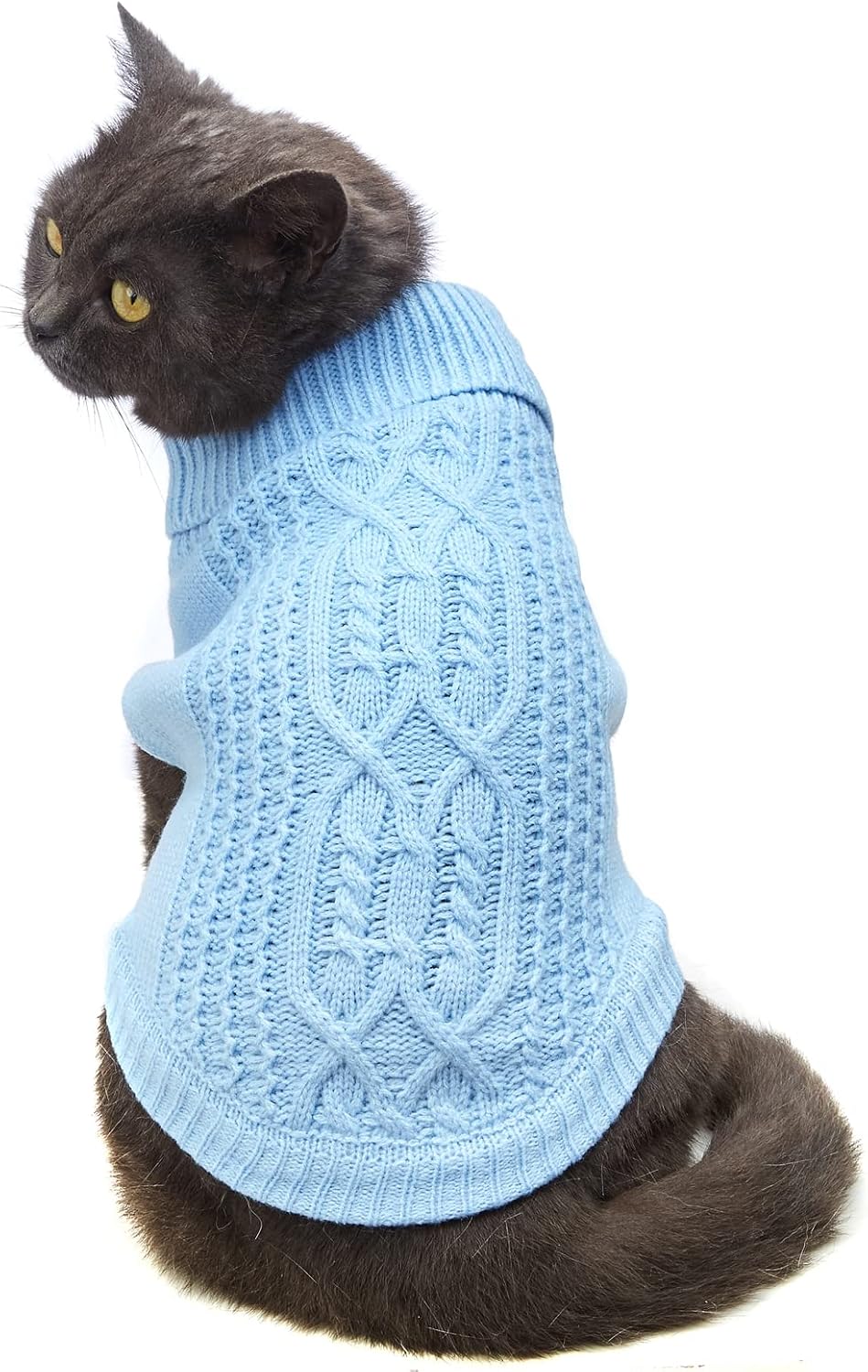 Stretchy Cat Sweater - 17 Colors & 6 Sizes | Snug Winter-Ready Knit for Boy/Girl Cats & Kittens(Maple Leaf Red, Small) - Image 10