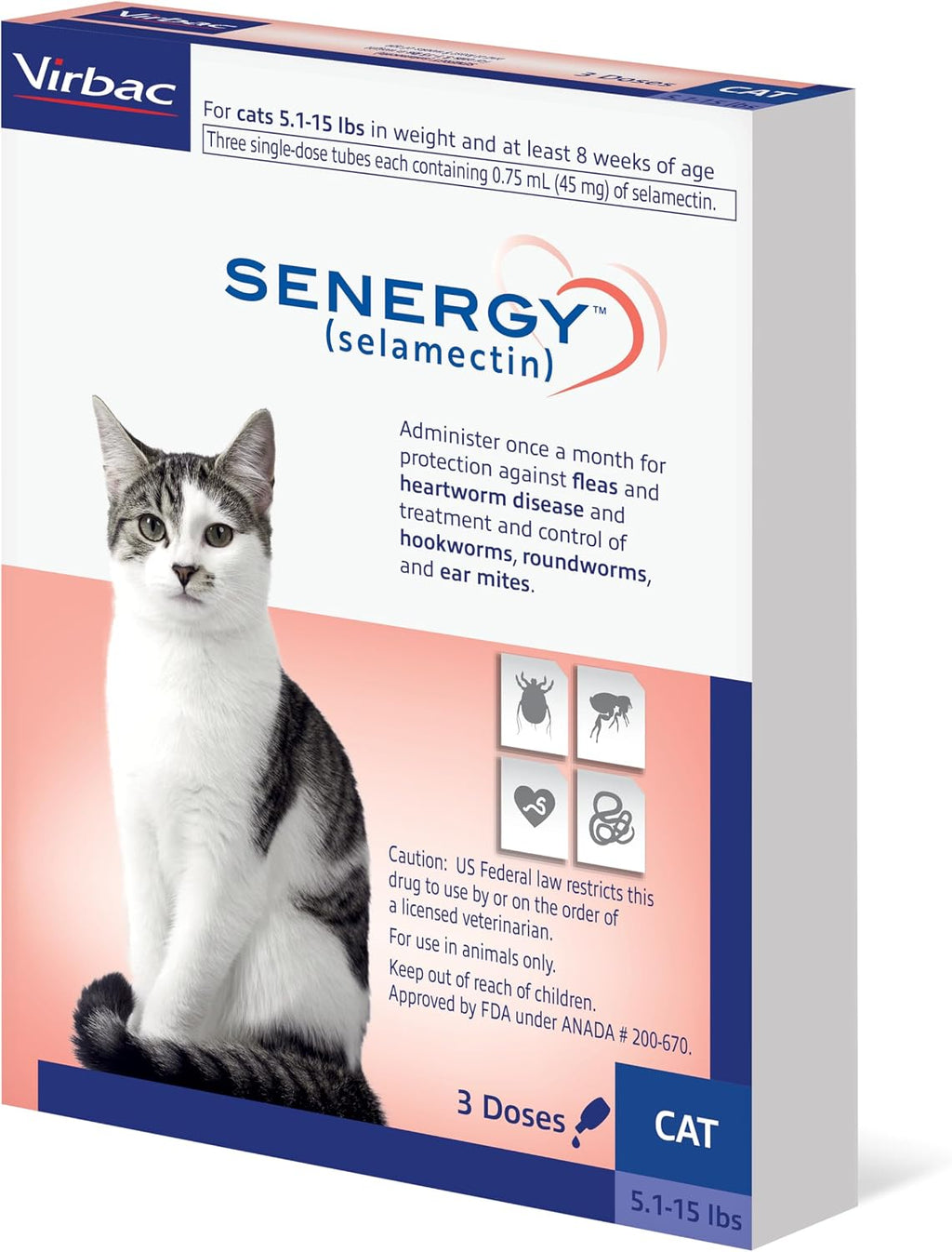 Authentic USA imported Senergy topical solution for cats