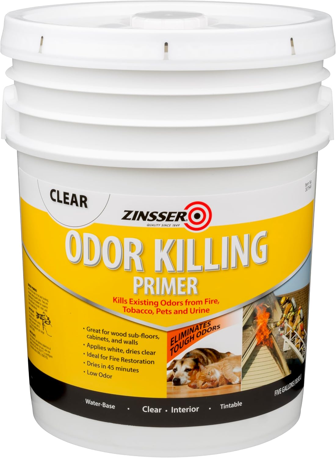 Rust-Oleum Zinsser 307648 Odor Killing Primer, White, Quart - Image 11