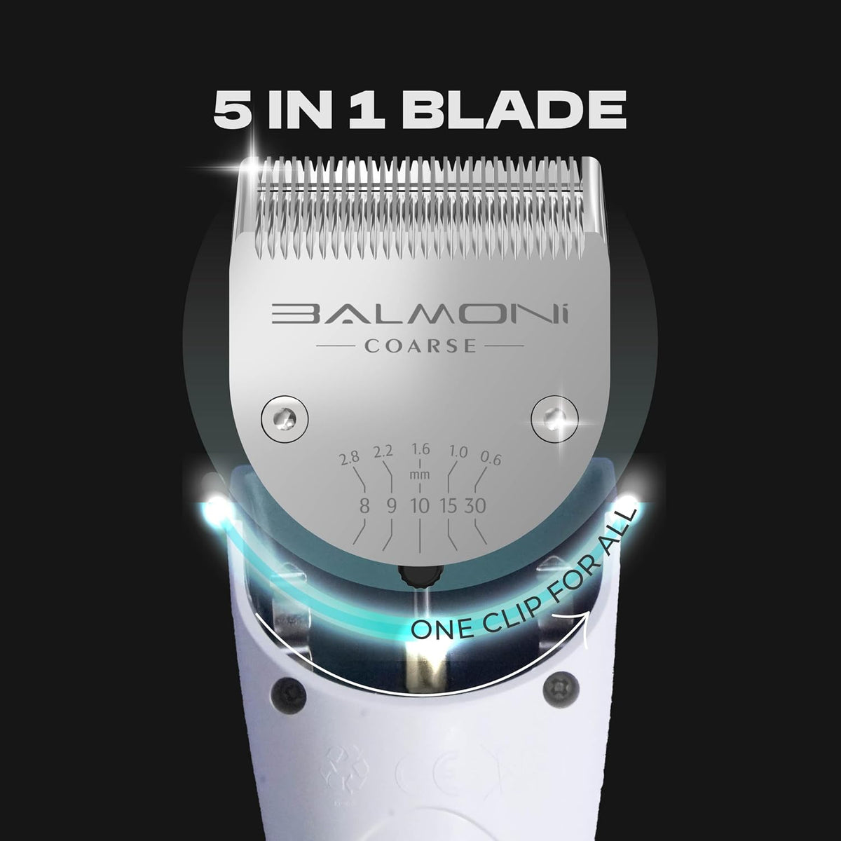 Balmoni detachable metal blades two pack replacement set displaying the premium satin chrome finish.