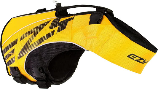 EzyDog DFD X2 Boost dog life jacket extra large yellow front view