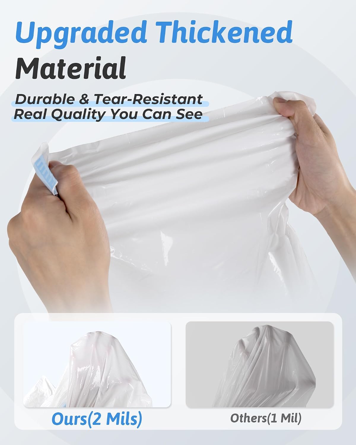 Heavy duty cat litter bag holding up to forty four pounds of waste