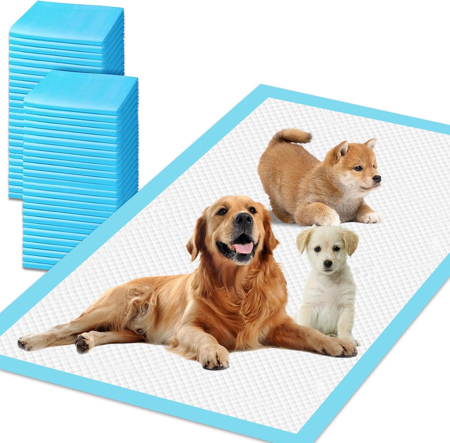 UYDJKLS XXXXL puppy pee pads front view showing extra large disposable training mats.
