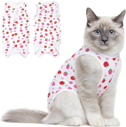 Coppthinktu Cat Recovery Suit Female Cats Onesie for Cats, Breathable Cat Surgery Suit for Surgical Abdominal Wounds Skin Diseases, Cute Kitten Spay Recovery Suit E-Collar Alternative Anti Licking - Image 15