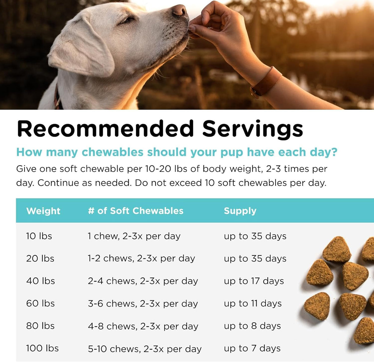 Nutri-Vet Pet-Ease packaging detailing chamomile and tryptophan benefits
