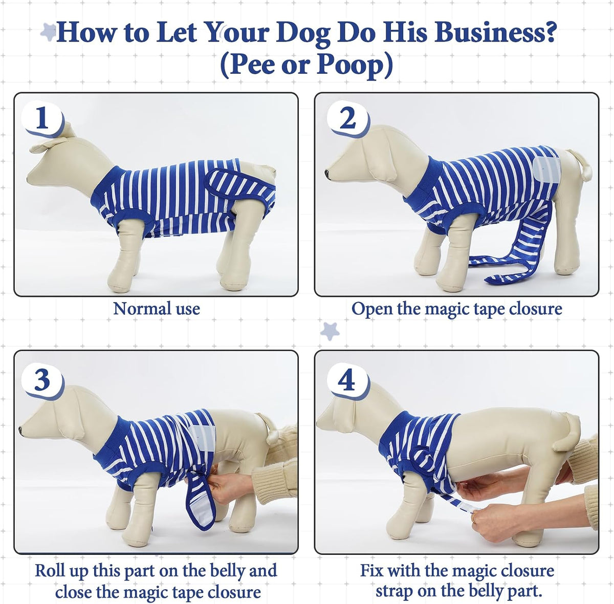 IDOMIK alternative to e collar cone for dogs back view
