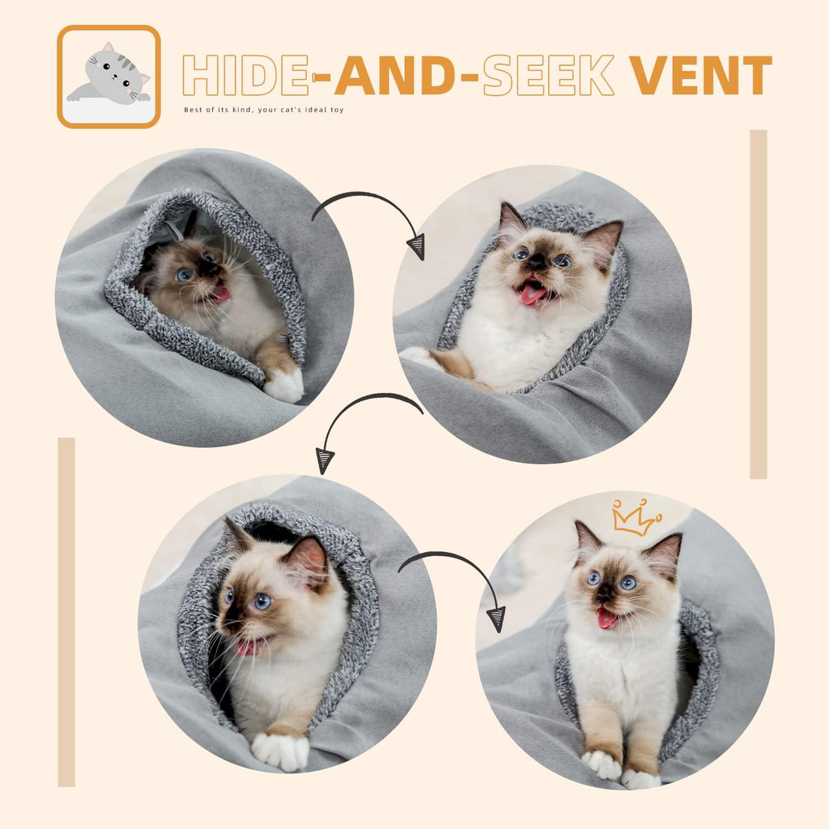 PAWZ Road collapsible cat tunnel folded completely flat for easy storage