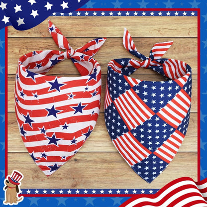 Vivifying brand American themed pet apparel on a white background
