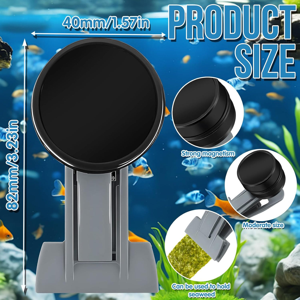 HINGTAI goldfish fish tank feeding ring attached to glass