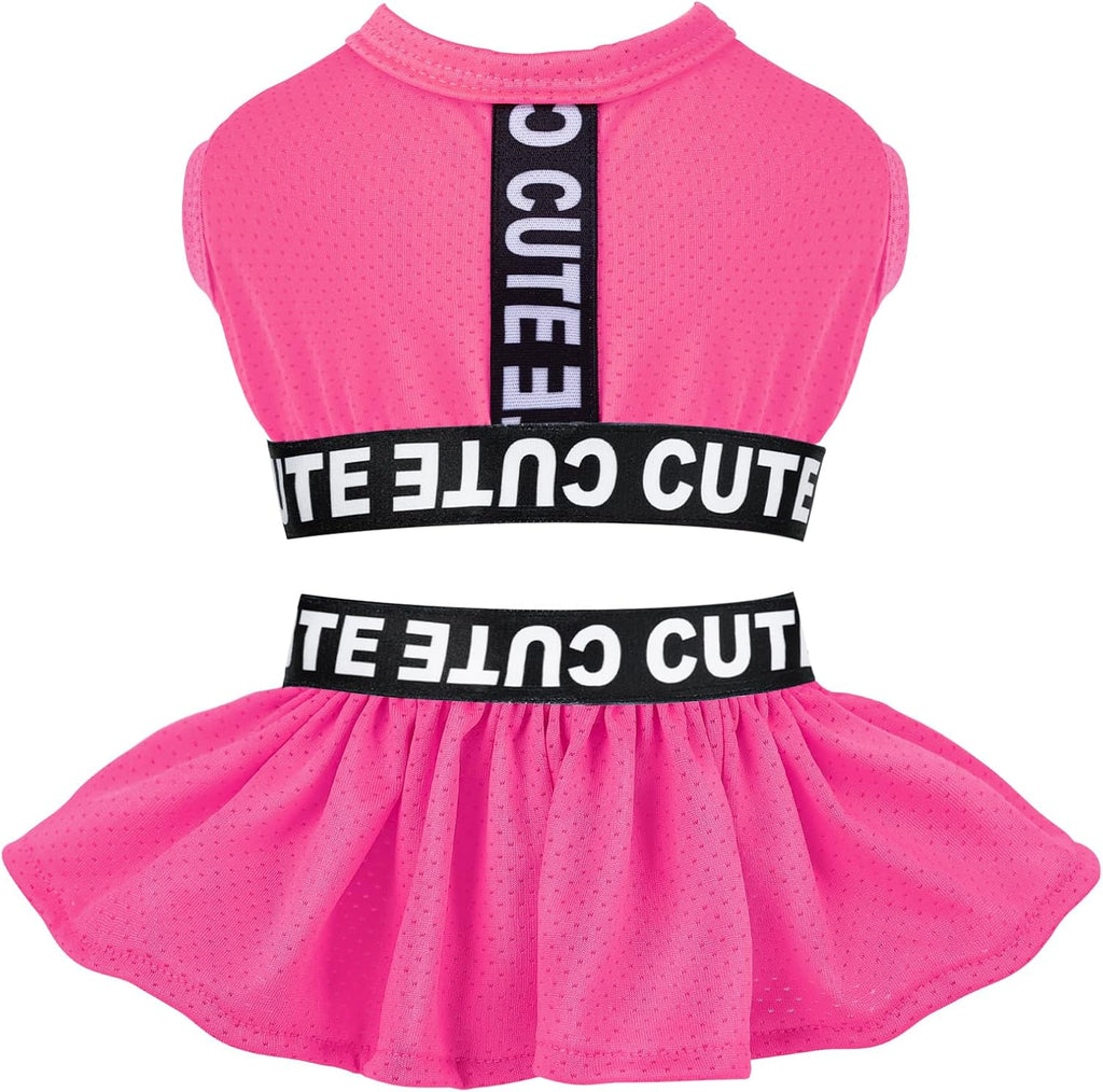 CuteBone Two Piece Dog Sports Dress Athleisure Puppy Skirt Lightweight Small Dogs Girl Clothes Cat Apparel SPS15M - Image 12