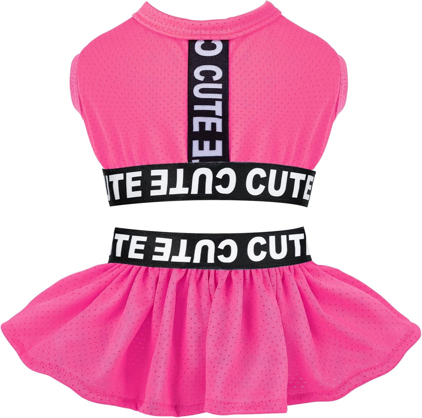 CuteBone Two Piece Dog Sports Dress Athleisure Puppy Skirt Lightweight Small Dogs Girl Clothes Cat Apparel SPS15M - Image 12