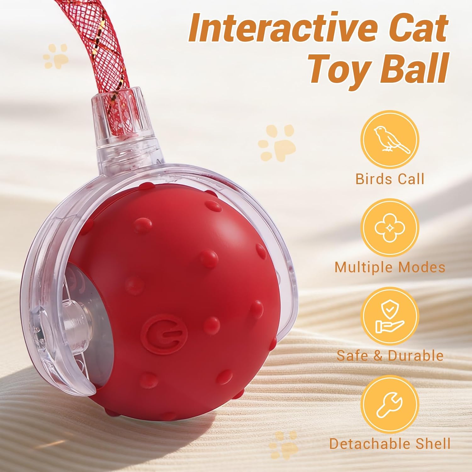 Sentoo motion activated electric cat toy with blue light component.