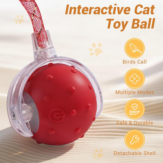 Sentoo motion activated electric cat toy with blue light component.