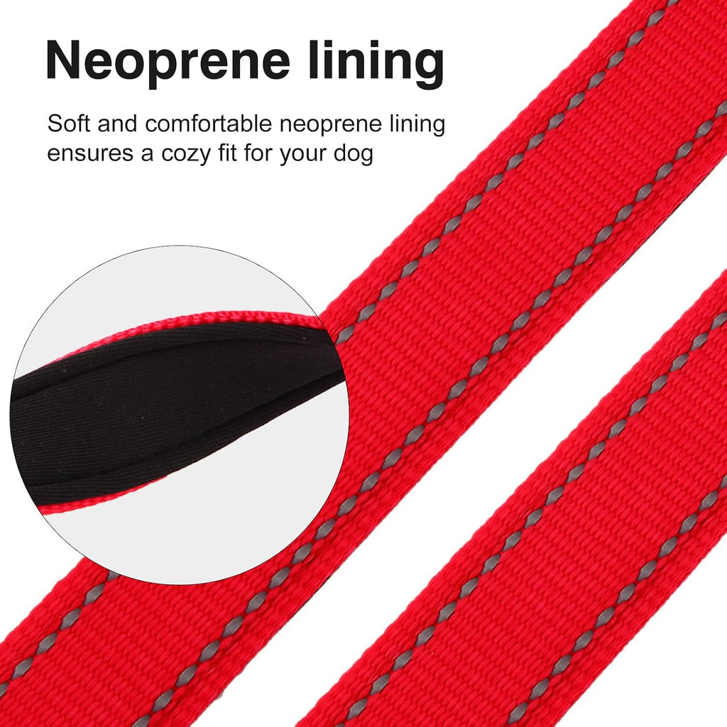 CHRYMPETIC reflective pink dog collar with soft neoprene padding close up