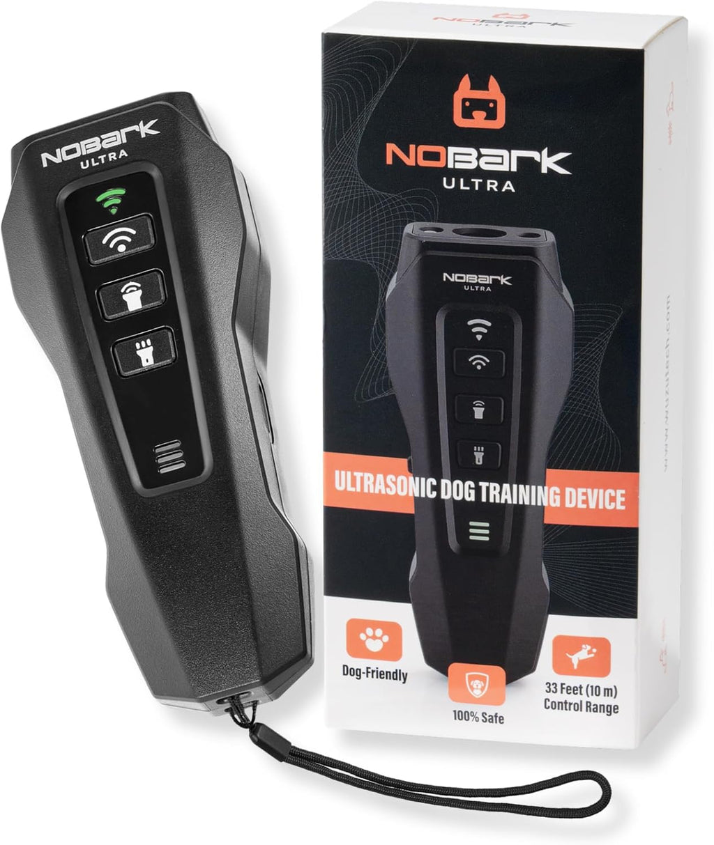 Packaging of authentic NoBark Ultra dog training tool
