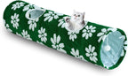 Bubble Cat Tunnel for Indoor Cats, Round Peekaboo Cave Toy with Dangling Balls, Donut Tunnel Bed with Circle Mat for Puppy Kitten Rabbit, Cream White - Image 14