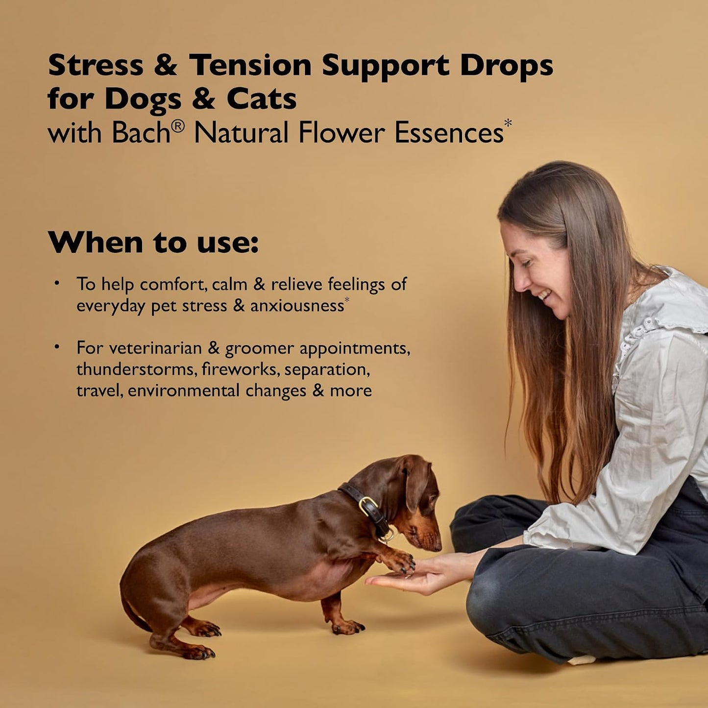 Natural flower essence homeopathic pet calming liquid bottle with dropper cap