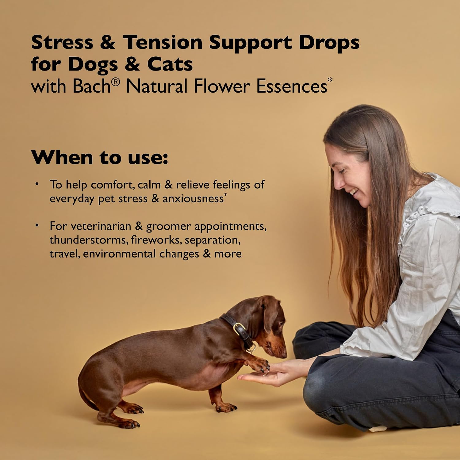 Natural flower essence homeopathic pet calming liquid bottle with dropper cap