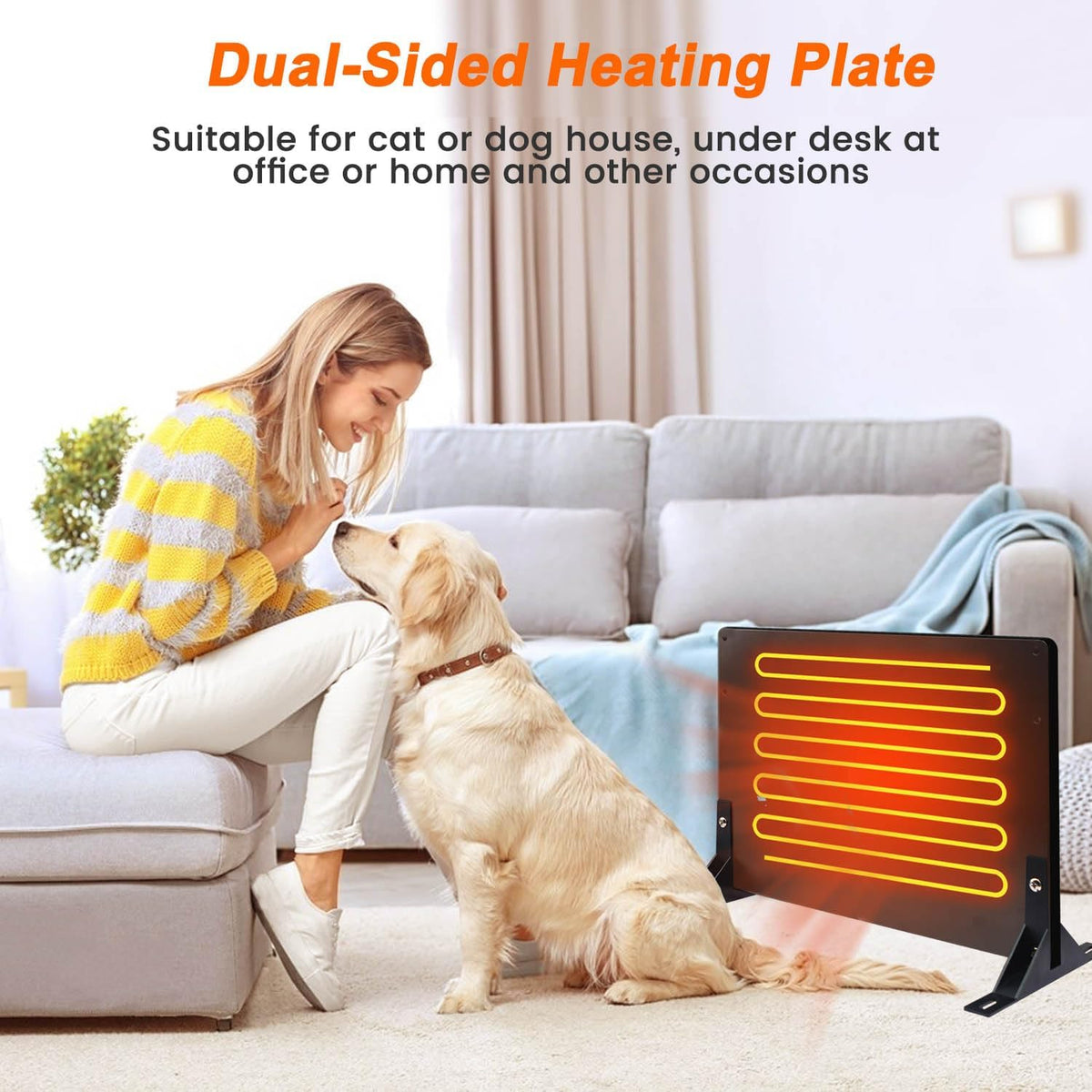 MYMULIKE chicken coop heater mounted inside animal enclosure