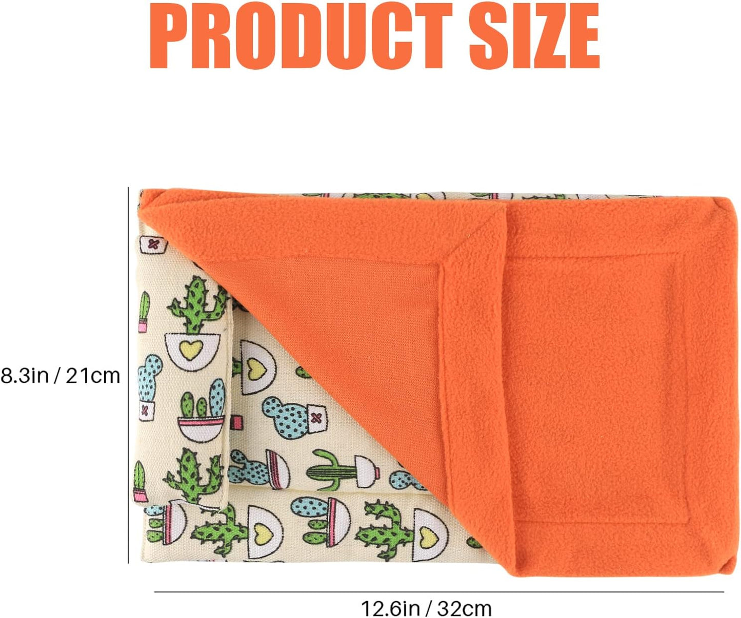 Hosukko orange lizard bed showing secure pillow and soft inner lining