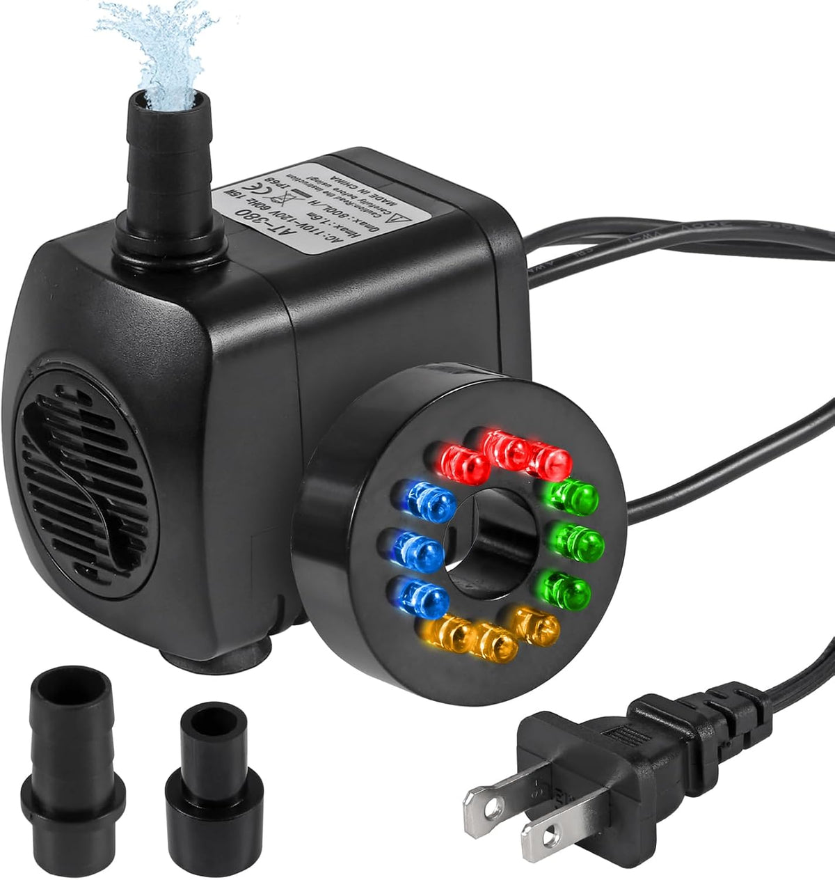 Shutao submersible water fountain pump front view showing adjustable dial