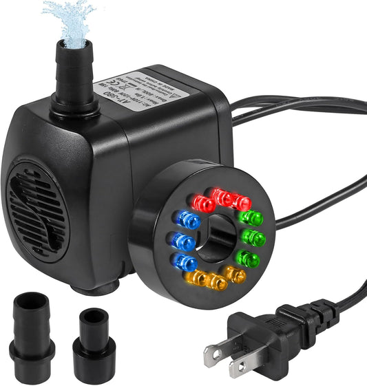 Shutao submersible water fountain pump front view showing adjustable dial