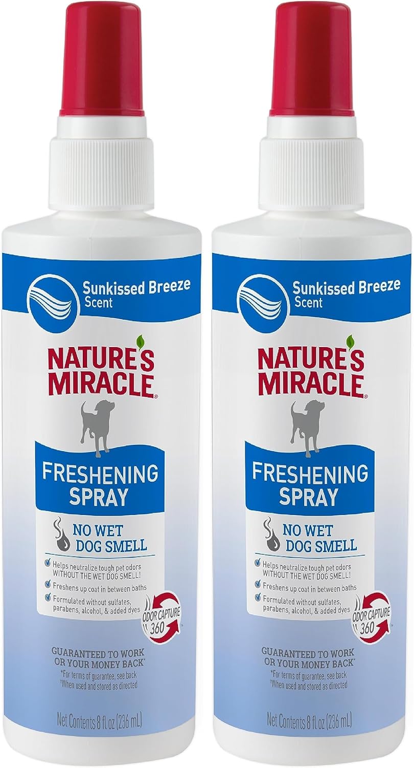 Nature's Miracle Freshening Spray For Dogs Freshens Dog's Coat Between Baths And Neutralizes Tough Odors With Sunkissed Breeze Scent, 8 Ounces - Image 10
