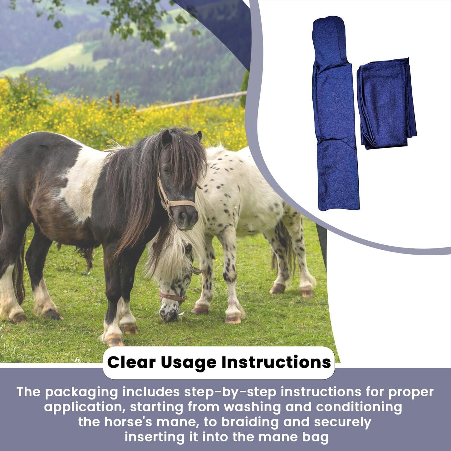 Ranch Hand branding on high quality horse grooming mane bags