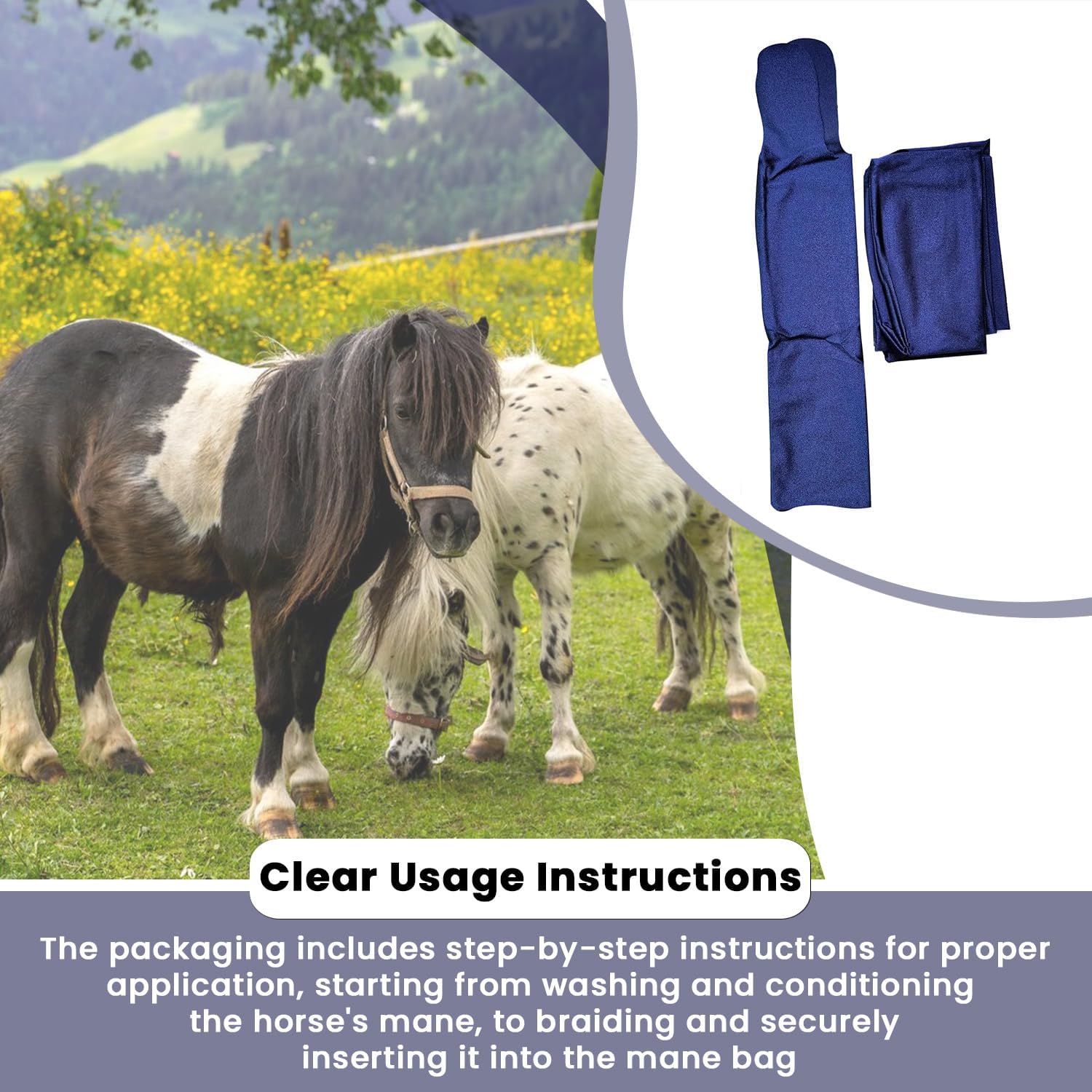 Ranch Hand branding on high quality horse grooming mane bags