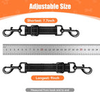 Adjustable black safety clip for prong and pinch training collars close up