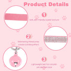 Feline shaped safety breakaway buckle detail on the premium pet collar.