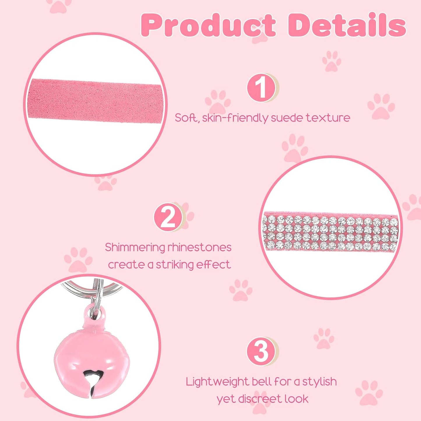 Feline shaped safety breakaway buckle detail on the premium pet collar.