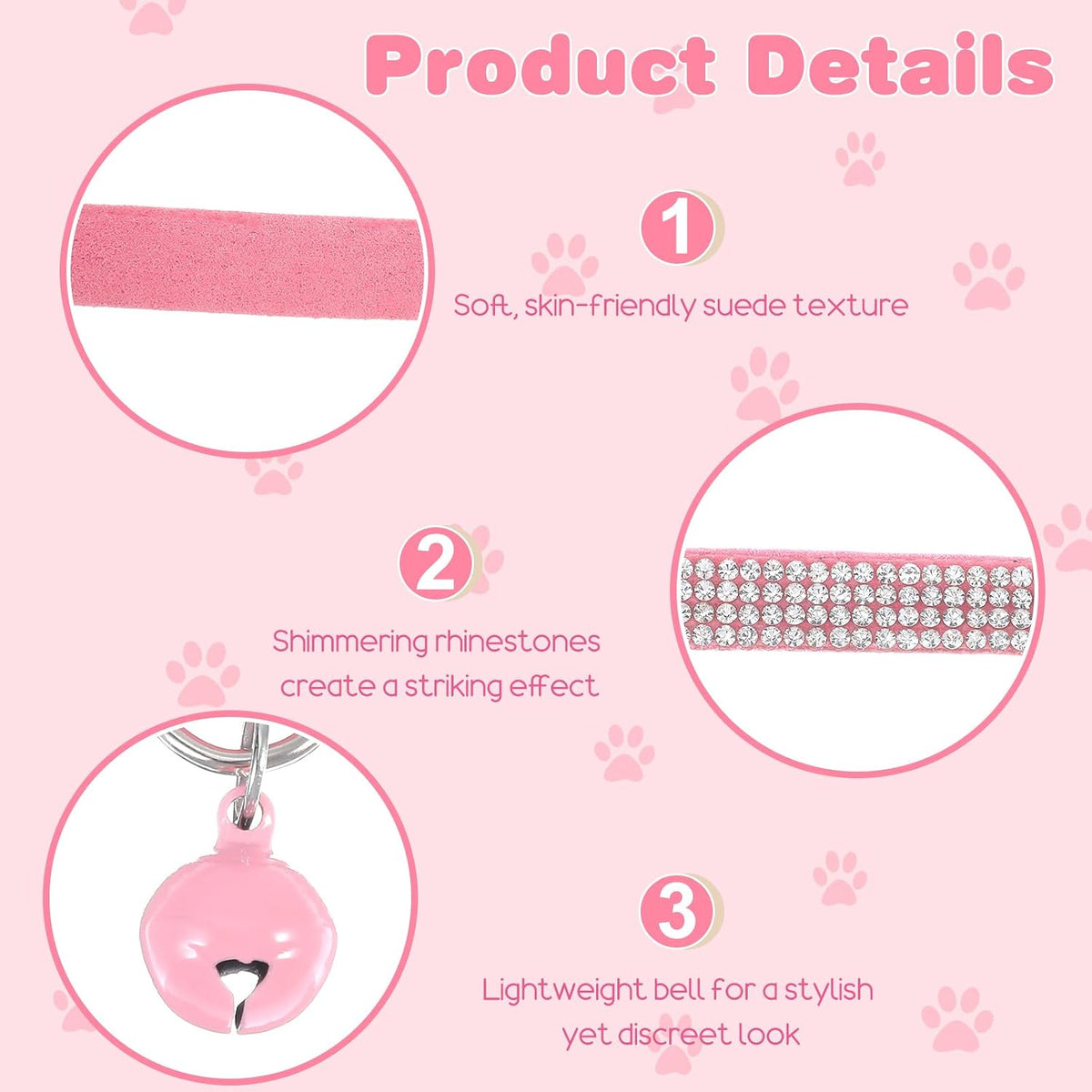 Feline shaped safety breakaway buckle detail on the premium pet collar.